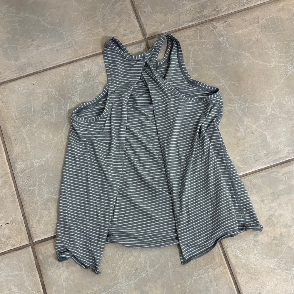Lululemon Athletica Gray Striped Tank Top